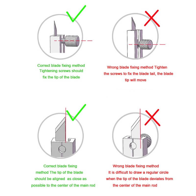 Circle Cutter Aluminum Alloy Circular Cutter Adjustable Cutting Diameter Circle