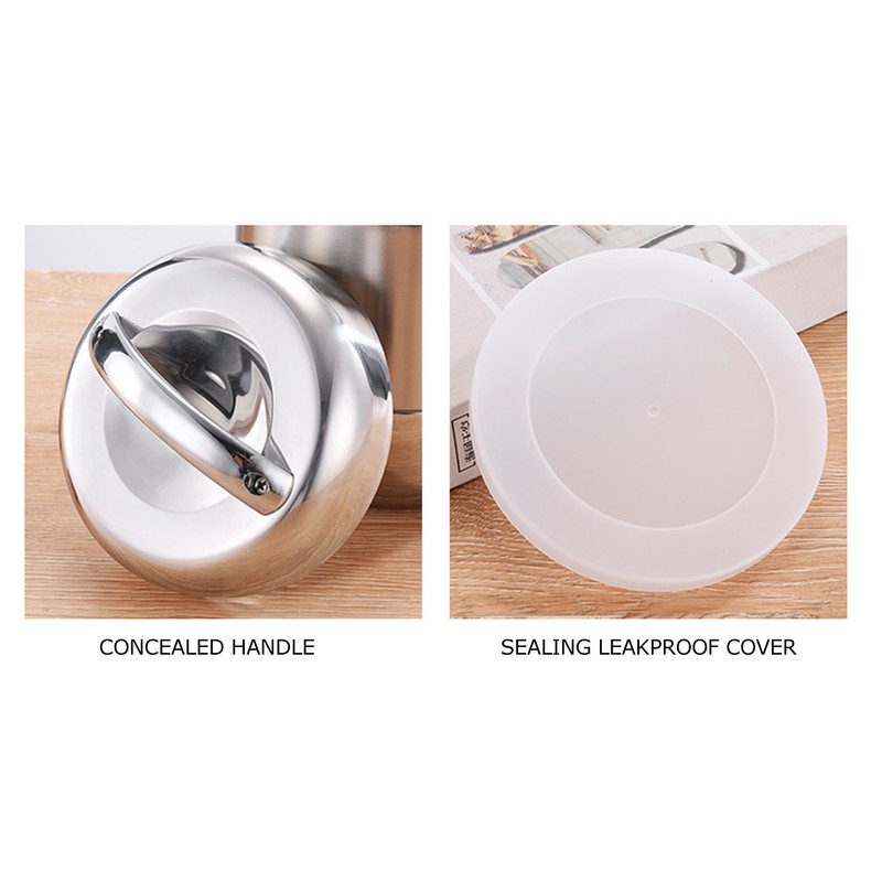 0.8L Vacuum Insulated Lunch Box 304 Stainless Steel Leakproof Portable