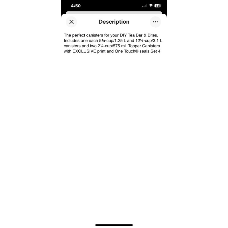 Tupperware Blushing Meadow One Touch Canister Set Of 4 NEW