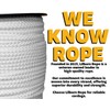 LILBURN ROPE CO. Diamond Braid Nylon Lightweight White Rope -