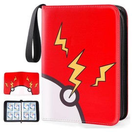 Obluchye 4 Pocket Card Binder, Trading Card Binder, Cartoon Cards Collection Folder 50 Pages 400 Sleeves Cards Album for Boys Girls Adult Birthday Gifts (Cartoon 2)