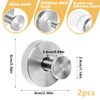 JIANGBINGREN 2 Pcs Suction Hooks for Bathroom, Stainless Steel Vacuum
