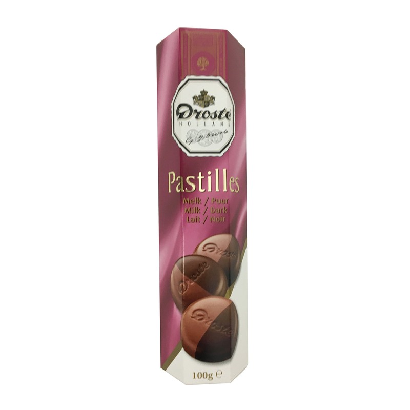Droste Milk/Dark Chocolate Pastilles 100 g (Pack of 6)