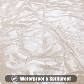 smiry Rectangle Clear Table Cloth 60x120 Inch, Waterproof Wipeable Vinyl Tablecloths Protector, Oil Spill Proof Transparent Plastic Table Cover for Dining, Picnic, Camping, Outdoor