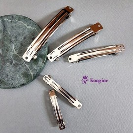 Made in Korea) Old-style automatic hair clip, making large hair clips, hair clip base, thick hair clip, ribbon craft materials, DIY / 국내제조) 구형 자동머리핀 대형 머리핀만들기 머리핀대 숱많은 머리핀 리본공예재료 diy