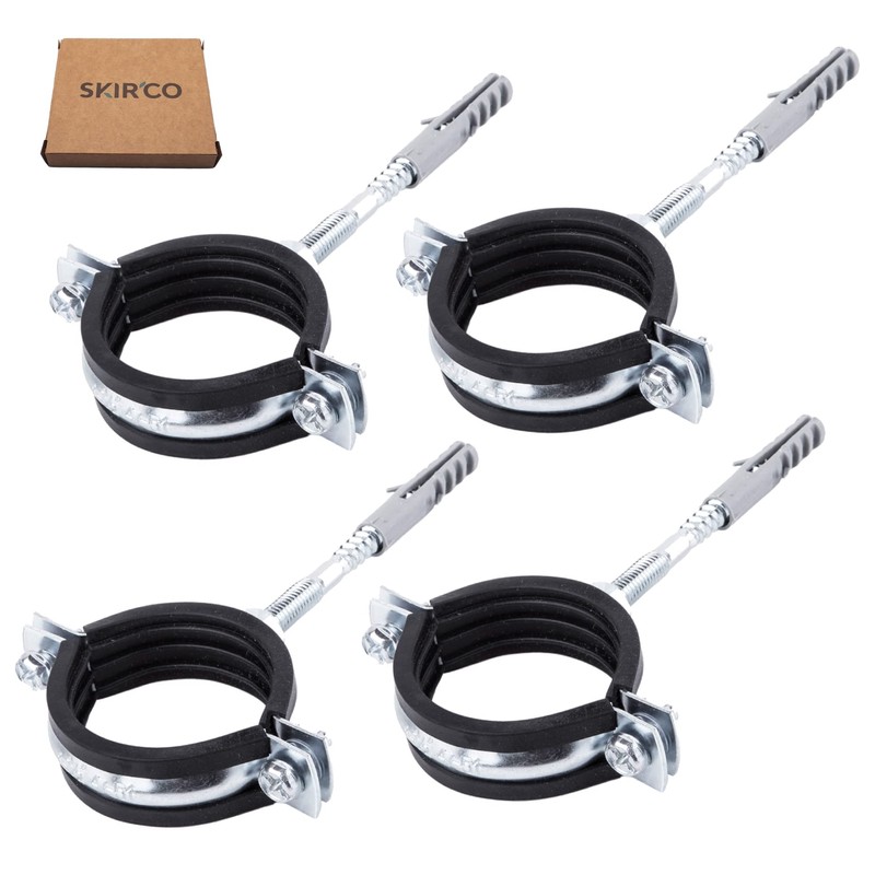 SKIR'CO Pipe Brackets with Black Rubber Lining for Diameter 47-51
