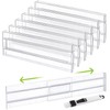 Drawer Dividers, 6 Pack Expandable Drawer Organisers Clear Plastic Drawers