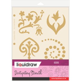 Liquidraw Design Stencils for Crafts, Layering Stencils Scrapbooking Flower Craft Painting Letter Stencil Template