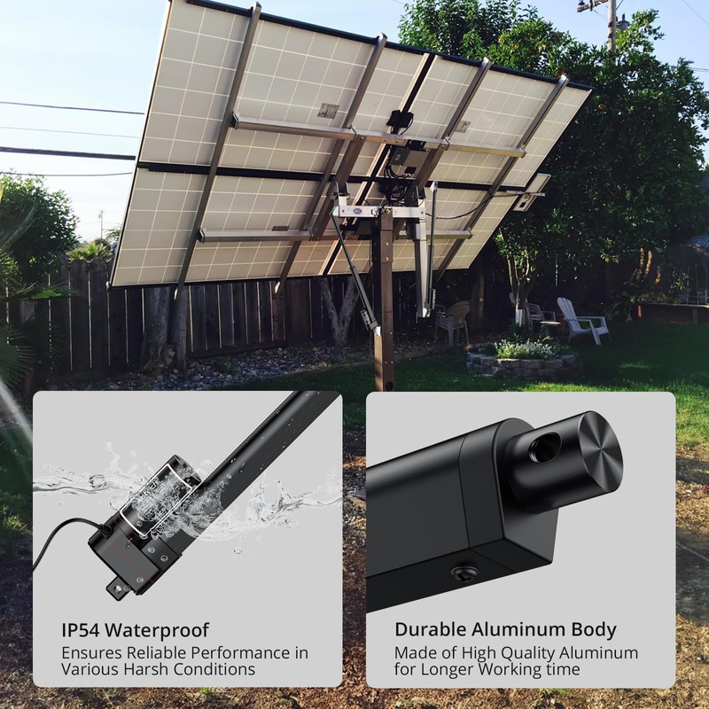Justech 12V Heavy-Duty Linear Actuator 450LBS/2000N-12inch/300mm Silent IP54 Electric Actuator