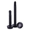 #14 x 1 Hex Washer Head Self Drilling Screws Black,