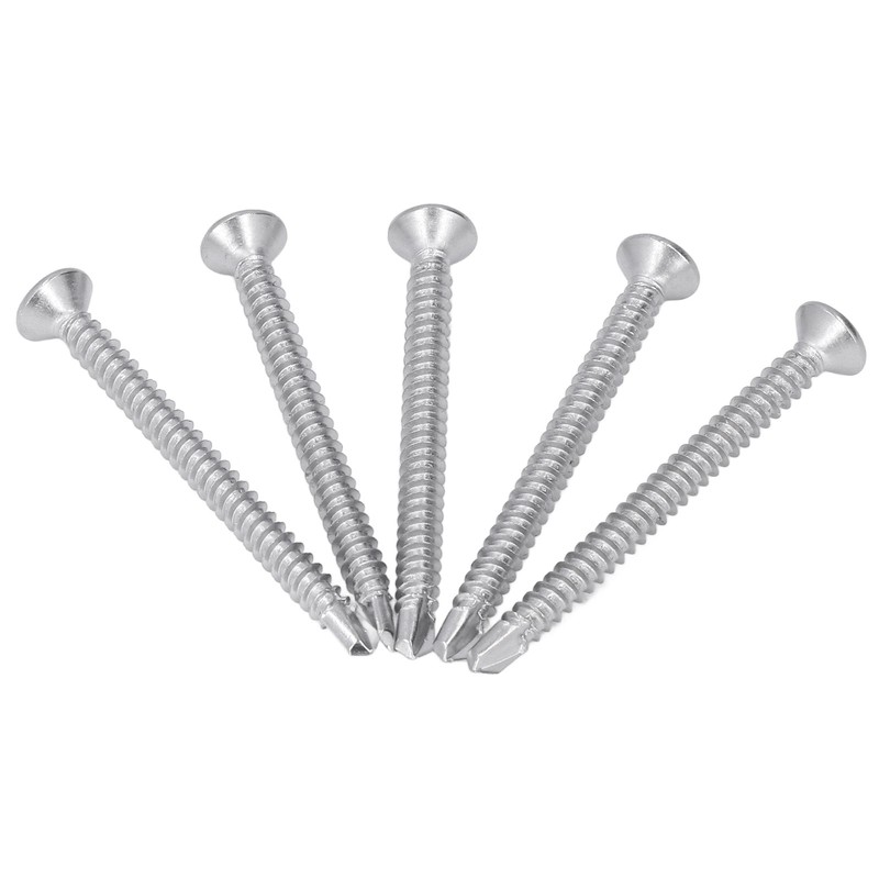 200Pcs Self Drilling Screw Cross Countersunk Head 410 Stainless Steel
