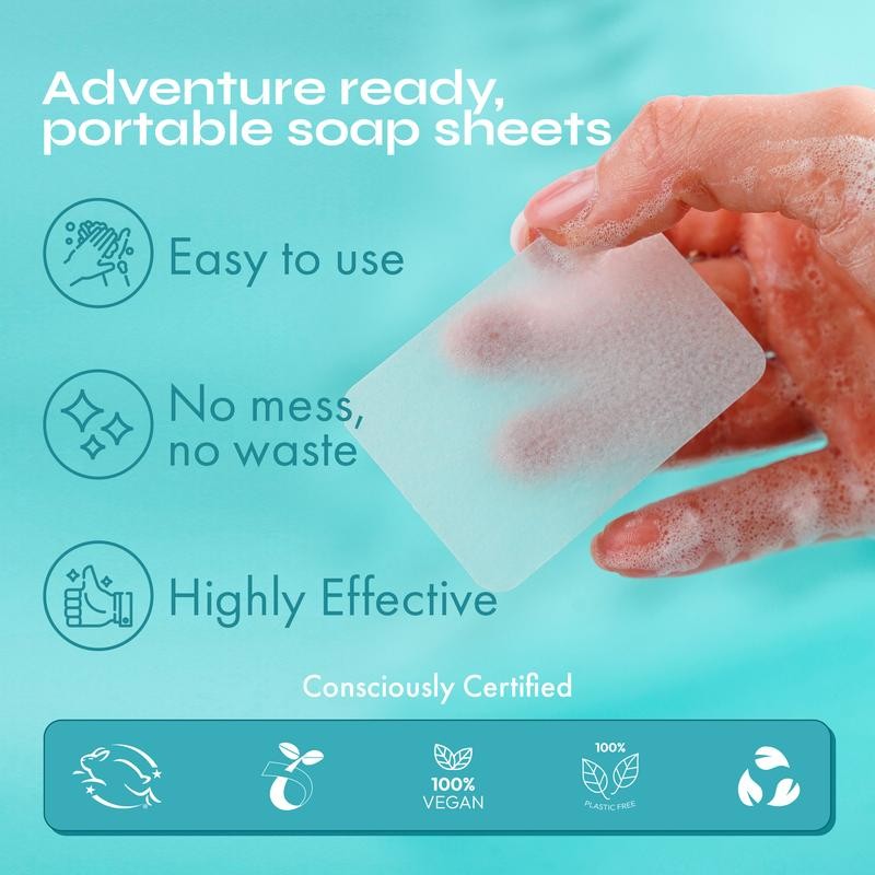 Fomin Antibacterial Foaming Hand Soap Sheets for Hand Washing -