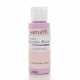 Artiste Acrylic Paint 59ml 2Oz Princess Pink, Quick-Drying Professional Art, Craft and Hobby Artists Paint, Vibrant Colour, Water-Based Paints Cover All Surfaces with Ease, Ideal for Travel Artists