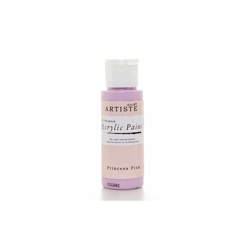 Artiste Acrylic Paint 59ml 2Oz Princess Pink, Quick-Drying Professional Art,