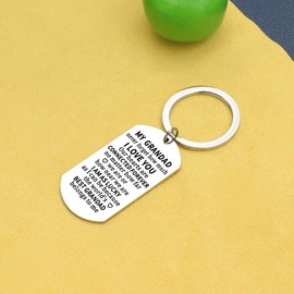 JMIMO Grandad Keyring Grandad Gifts from Granddaughter Granddson Never Forget How Much I Love You