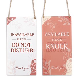 ElevateTech Please Do Not Disturb Sign Door Hanger Double Sided Reversible Hanger Plaque Please Knock Sign for Door 9.8 x 3.9 Inches Bedroom Decor Suitable Office Home Dormitory Hotel Bathroom Meeting