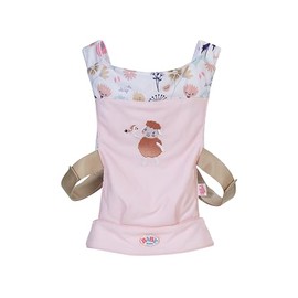 BABY born Zapf Creation Baby Carrier for Children with 2 Viewing Directions and Adjustable Strap in Pink with Flower Details Suitable for 36 and 43 cm Dolls