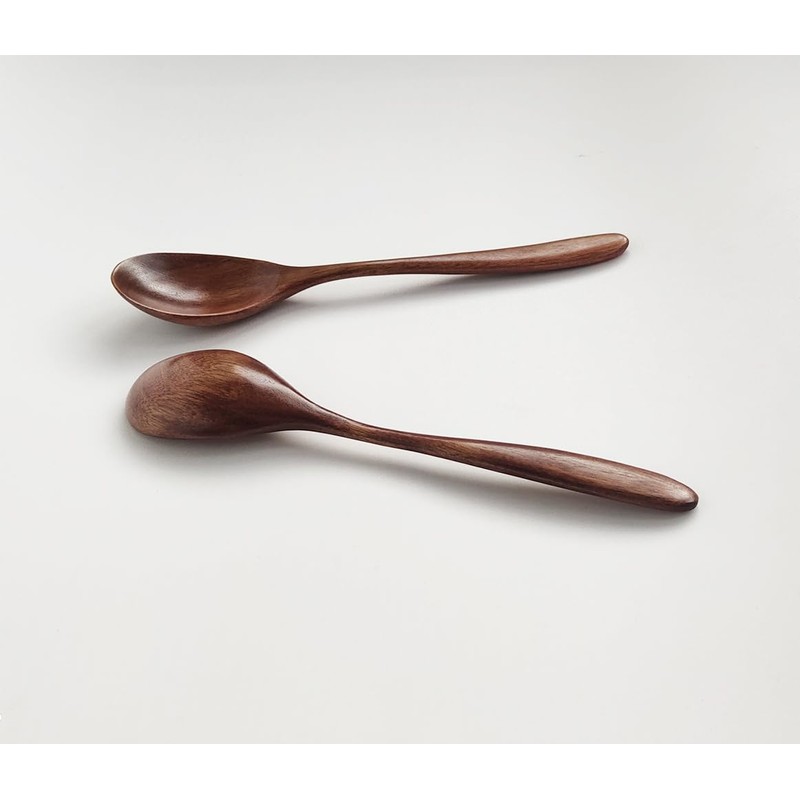 KXLCGYK Wooden Spoons, Set of 2, Total Length 7.2 inches