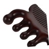 BIUDECO Natural Wood Gua Sha Hair Comb Scalp Scratcher for