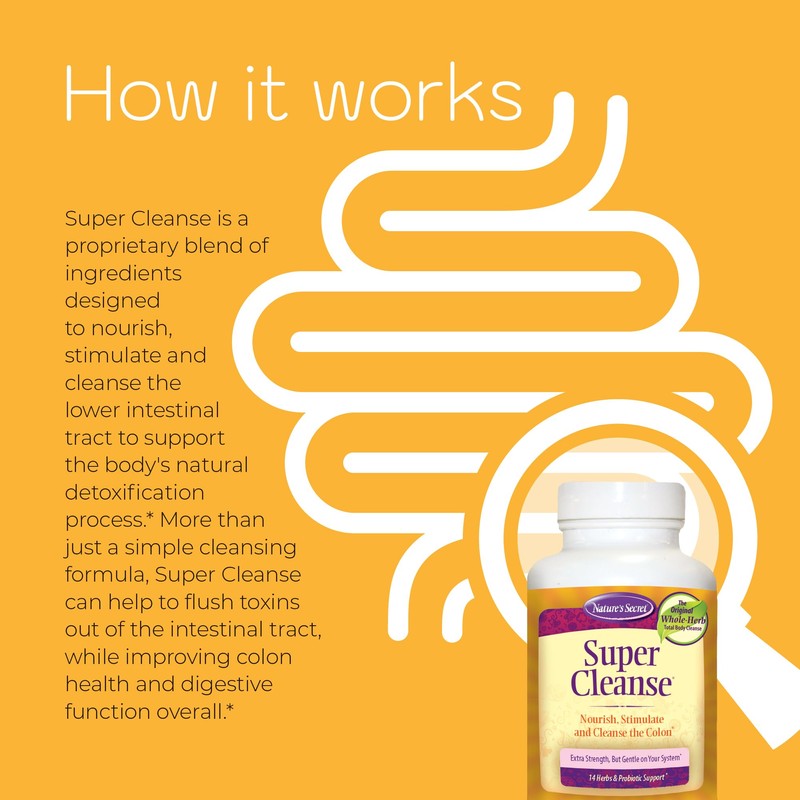 Nature's Secret Super Cleanse – Extra Strength Colon Cleanse with