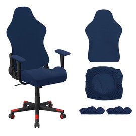 sourcing map Gaming Chair Covers, Stretchable Office Computer Chair Slipcover with Armrest Covers, Elastic Seat Protector for Office Reclining Racing Game Chair, Blue