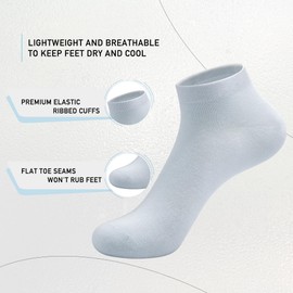 Women Bamboo Ankle Socks Ankle Length Thin Sock Odor Resistant Low Cut Sock 5 Pairs (as1, alpha, l, regular, regular, Blue)