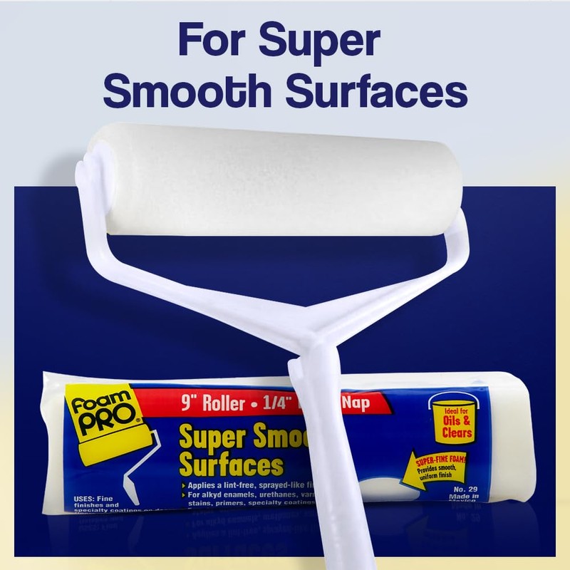 FoamPRO 29 Foam Paint Roller, 9" x 1/4" - Smooth