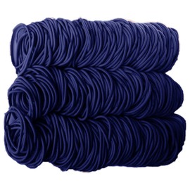 Ponytail Elastics, Bulk Pack of 432pc, 2mm (Navy Blue)