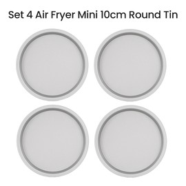 Albert Austin 4X Air Fryer Tray with Non Stick Skandia Extreme Coating Easy Wipe Clean Dishwasher Oven Safe Mini Frying Tin for Roasting Cooking Baking Puddings Cakes (10cm Round Tin)