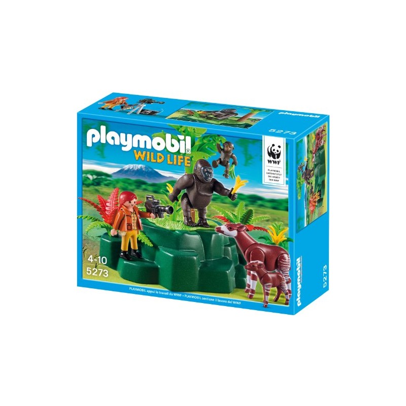 Playmobil 5273 WWF Gorillas and Okapis with Film Maker
