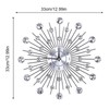 ZPSHYD Wall Clock, Crystal Wall Clock Aluminum Sparkling Bling Metallic