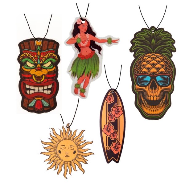 Tropical Vibes Pack Car Air Fresheners Scented With Premium Oils