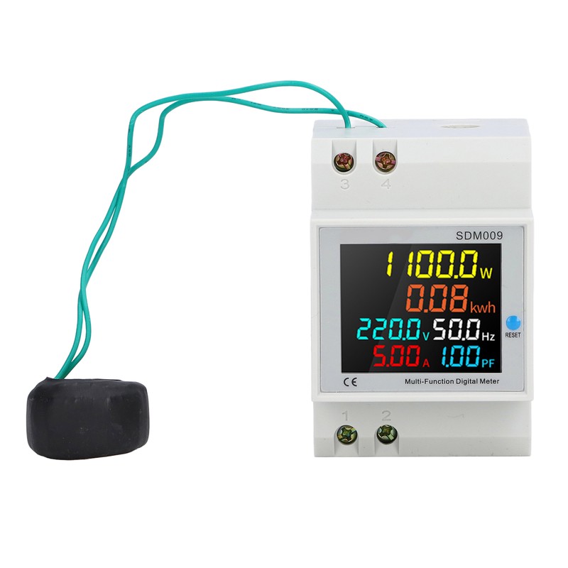 Single Phase Energy Meter Rail Frequency Power Factor Meters Multifunctional