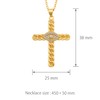 FineryGal Dainty Gold Evil Eye Cross Necklace for Women Good