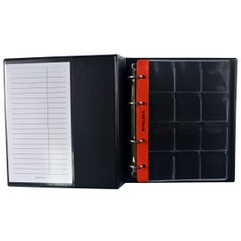 Coin album for 120 big coins with a diameter up to 1.57" (40mm). 10 pages with 12 pockets 1.81" x 1.97" (46x50mm) on the page & 10 interleaves. Model M.