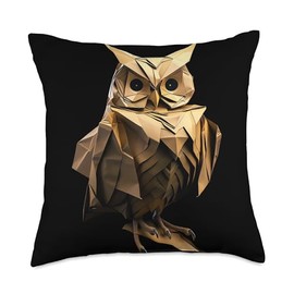 Origami Master Folding Paper Craft Origami Owl Japanese Art Paper Folding Artist Throw Pillow, 18x18, Multicolor