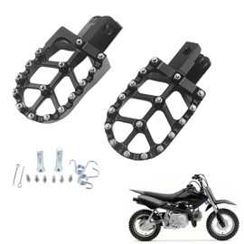 GWH Motorcycle CNC aluminium Foot Pegs Rests Footpegs For CRF50 CRF70 CRF110 XR50 XR70 XR110 M2R SDG DHZ KAYO Dirt Pit Bike (Black)