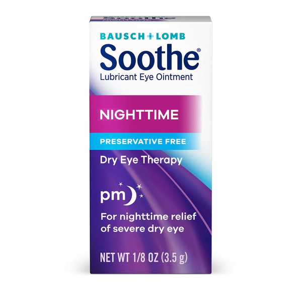 Bausch + Lomb Soothe Lubricant Nighttime Dry Eye Ointment, 0.125 Ounce