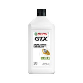 Castrol 06146 GTX 10W-40 Conventional Motor Oil - 1 Quart, (Pack of 6)