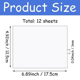 Naturahand 12 Pack of 5x7 Clear Acrylic Sheets, Transparent Plexiglass Sheets with Protective Film Pre-Cut Plexi Glass Acrylic Board for DIY Display Picture Frame Sign and Painting