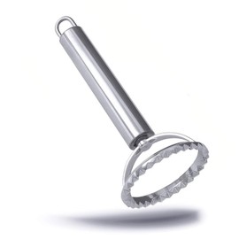 Kerafactum Round Pasta Ravioli Cutter Stainless Steel with Practical Hanging Eyelet Dishwasher Safe Diameter 6 cm