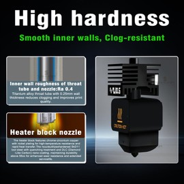 Sahvaim Upgraded 2Pcs 0.6mm H2D Hotend Kit for Bambu Lab H2D Combo/H2D Laser/A1/A1MINI 3D Printer, High Temp Quick Swap Hardened Steel Nozzle Replacement 3D Printer Extruder with 2Pcs Silicone Sock