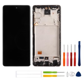 swark [With Frame] New TFT LCD Touch Screen Digitizer Assembly for Galaxy A72 4G SM-A725F LCD Display Touch Screen Digitizer with Upgraded Repair Tool Kit No Fingerprint Function
