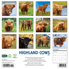 Highland Cows 2026 12" x 12" Wall Calendar