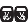JeepTails Alien Peace Sign Tail lamp Light Covers Compatible with