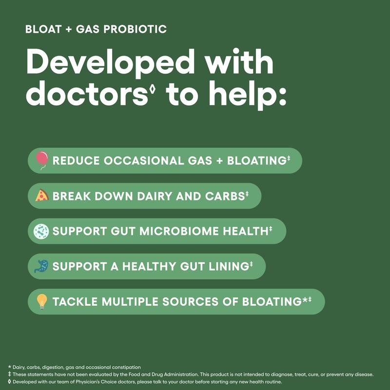 Physician's Choice Digestive Wellness Bundle – Bloat & Gas Probiotic