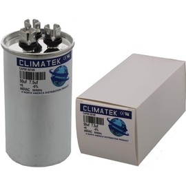 ClimaTek Upgraded Replacement for Nordyne Intertherm Miller Round Capacitor 50/7.5 370 Volt 621697 6216970