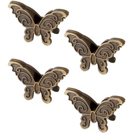 WAYUTO 4Pcs Butterfly Metal Binder Clips - Decorative Paper Clips for Home Office School Decor Accessories - Letter Bronze