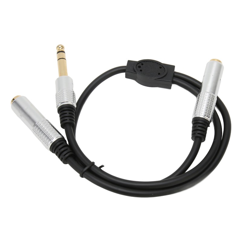 6.35mm to Dual 6.35mm Y Splitter Cable Professional 1/4 Inch