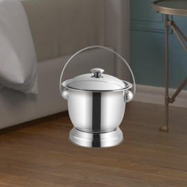 perfeclan Urinal Night Urinal Jug Stainless Steel Spittoon with Lid Handle Bedside Bedpan Potty Urinal Bottle for Child Elder Women Men